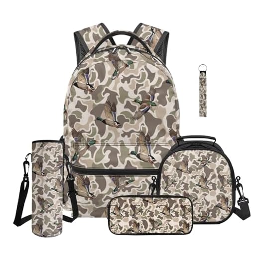 CLOHOMIN Camo Backpack Lunchbox Set