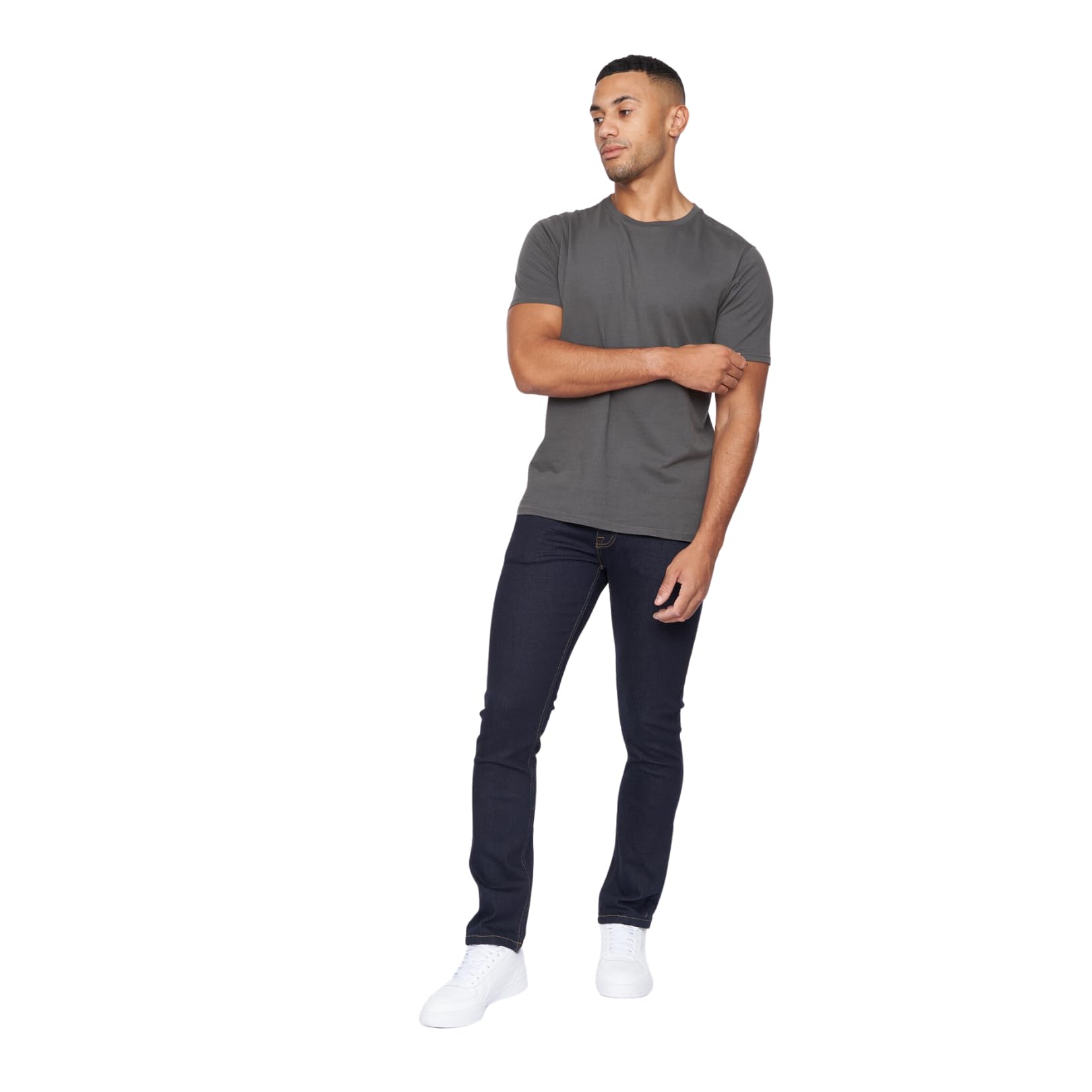 Crosshatch - Mens Essentials Buraca Classic Slim Fit Jeans(Buraca/Indigo Wash-W34/32L)