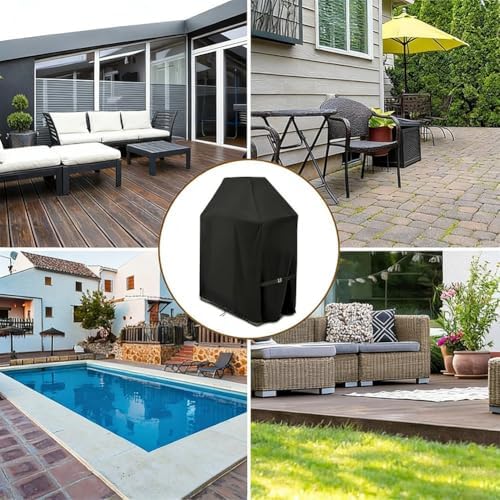 Startbuymore Waterproof Cover For Tall Outdoor Wood Burning Fireplaces Measuring 36L X 24W X 57H With Reinforced Top Seams(210D) - 3