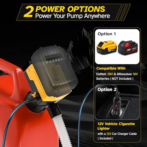 Cordless Portable Fuel Transfer Pump Auto Stop 5 GPM for Fast Refueling - Image 3