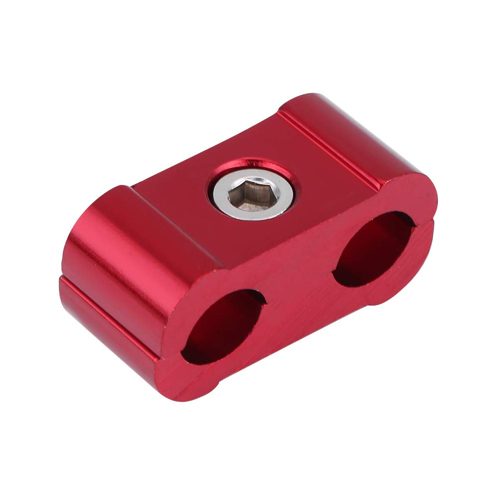 KIMISS 12 pezzi in lega di alluminio motore candela candela separatore divisore per 8mm 9mm 10mm(rosso)