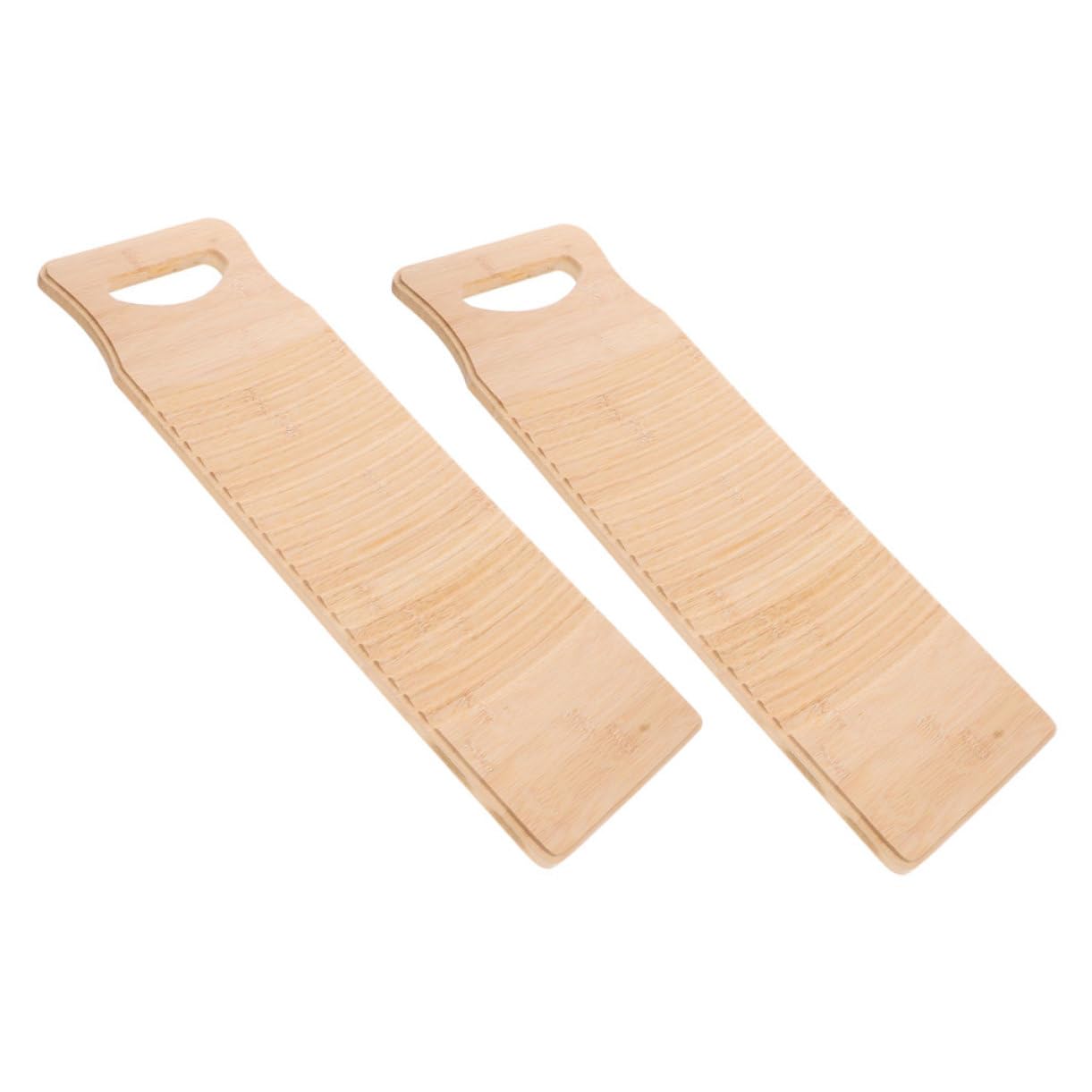 CALLARON 2piezas Tablas de Lavar de Bambú Tabla de Lavar Mano Antigua Herramienta de Madera Ropa Ropa para Lavado Manual Casa