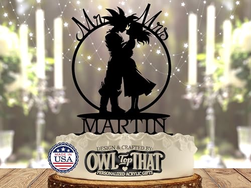 Anime Couple Super Hero Wedding Cake Toppers Manga Style Themed Weddings Hand Drawn