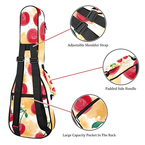 Housse pour ukulélé rouge avec rembourrage en éponge de 10 mm d’épaisseur 53,3 cm avec sangles réglables pour concert… - Les Beatles, Paul McCartney, John Lennon, RIngo Starr, George Harrison Housse pour ukulélé rouge avec rembourrage en éponge de 10 mm d'épaisseur 53,3 cm avec sangles réglables pour concert… – Image 4