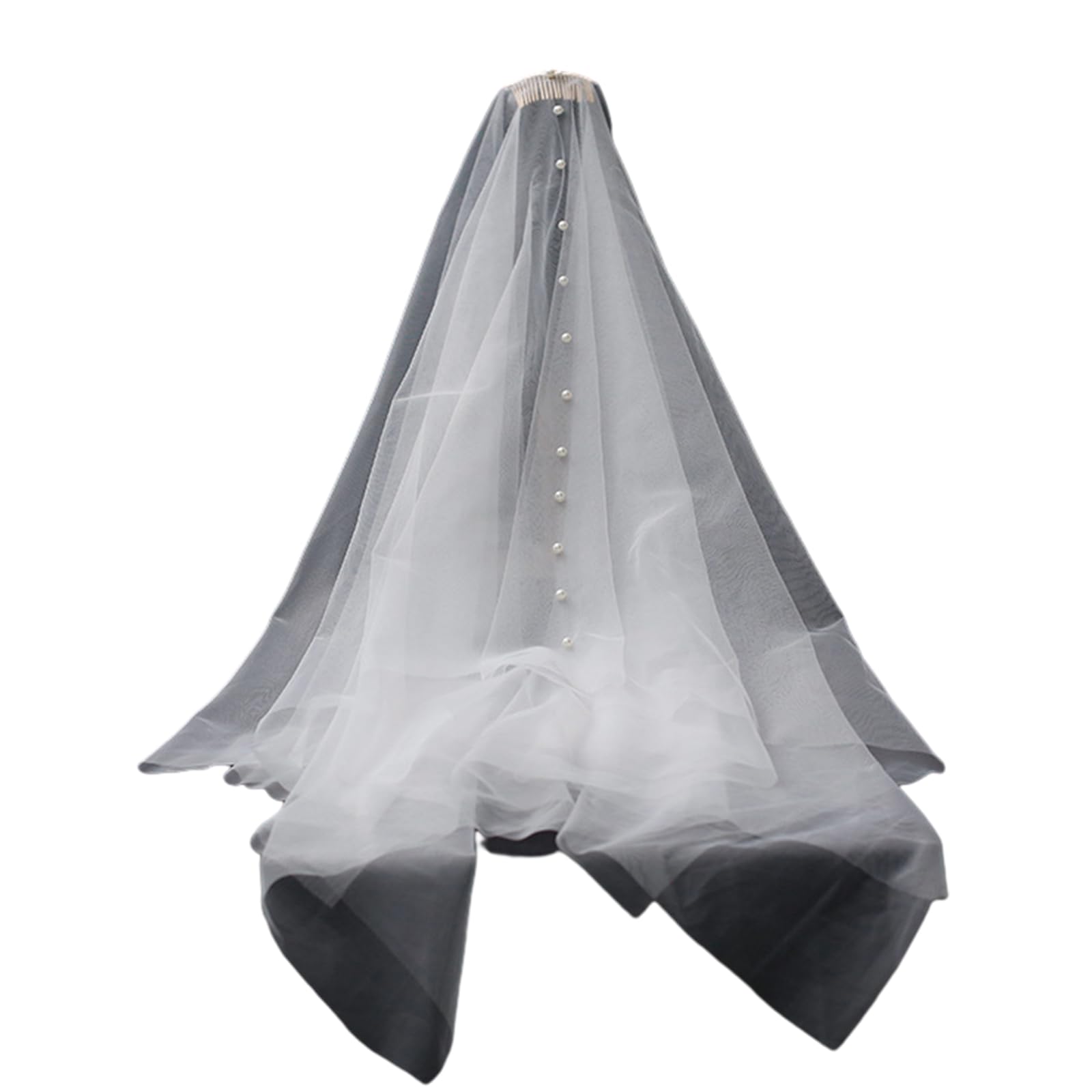 Velo da Sposa Sposa Semplice Foulard in Tulle Perle Corto Addio al Nubilato Addio al Nubilato Velo da Sposa Sciarpa per Addio al Nubilato