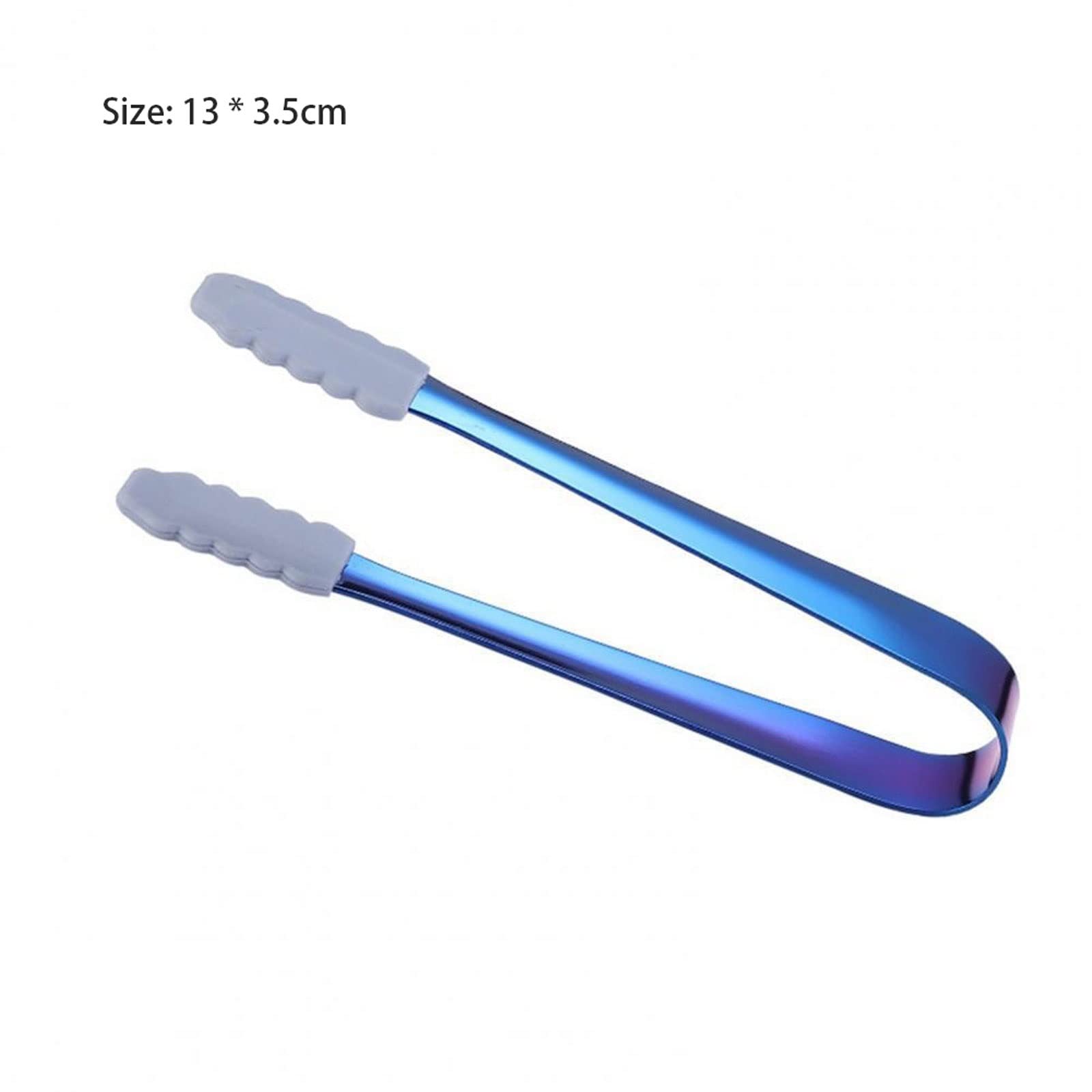 Pince à glaçons en Acier Inoxydable Pince à Sucre Silicone Anti-Slip Food Serving Clip Clamp Ice Cube