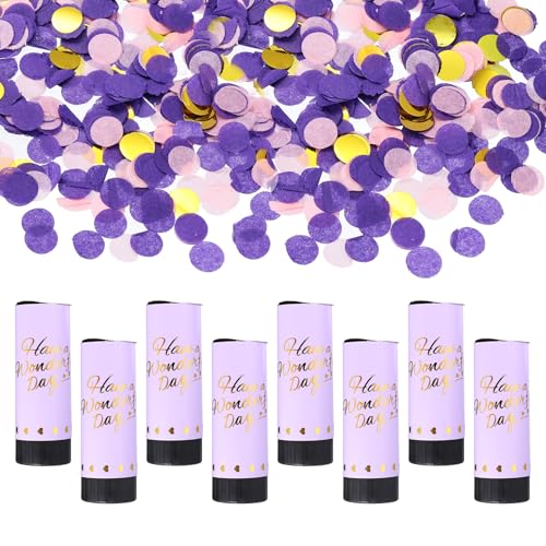Boutons-pression à confettis uxcell, lot de 8 accessoires violets pour anniversaire et diplôme