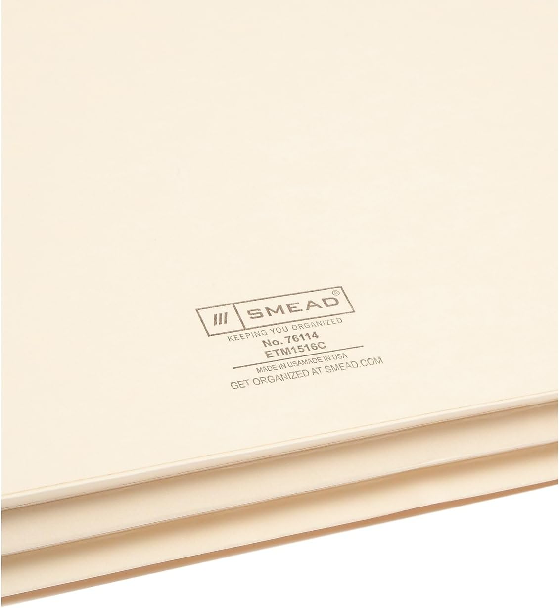 Smead End Tab File Pocket, Reinforced Straight-Cut Tab, 1-3/4" Expansion, Manila Gusset, Legal Size, Manila, 25 per Box (76114)