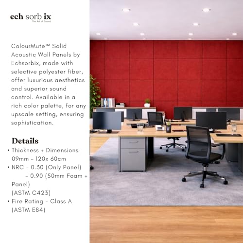 Image of MMT Acoustix Premium Felt Acoustic Panels for Offices, Bedrooms & Studios | Sustainable PET Felt Panels for Echo Reduction & Sound Absorption | 4x2 Ft, 9mm Thick | X-mas - Pack of 4