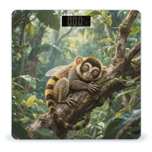 Báscula de Baño Digital Slow Loris LCD Vidrio Templado miniatura 1