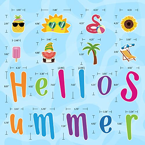 19 Pcs Hello Summer Garage Door Decorations Magnets Summer Garage Door Magnets Beach Gnome Car Magnets Flamingo Sunflower Magnetic Stickers Summer Season Holiday Magnet For Luau Hawaii Party Decor #TOP1