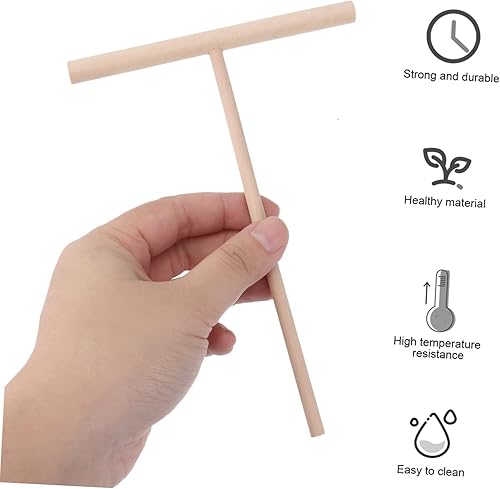 Miniatura 6 de Cabilock Juego de herramientas de cocina de 2 piezas de distribuidor de masa de madera para crepé y panqueques