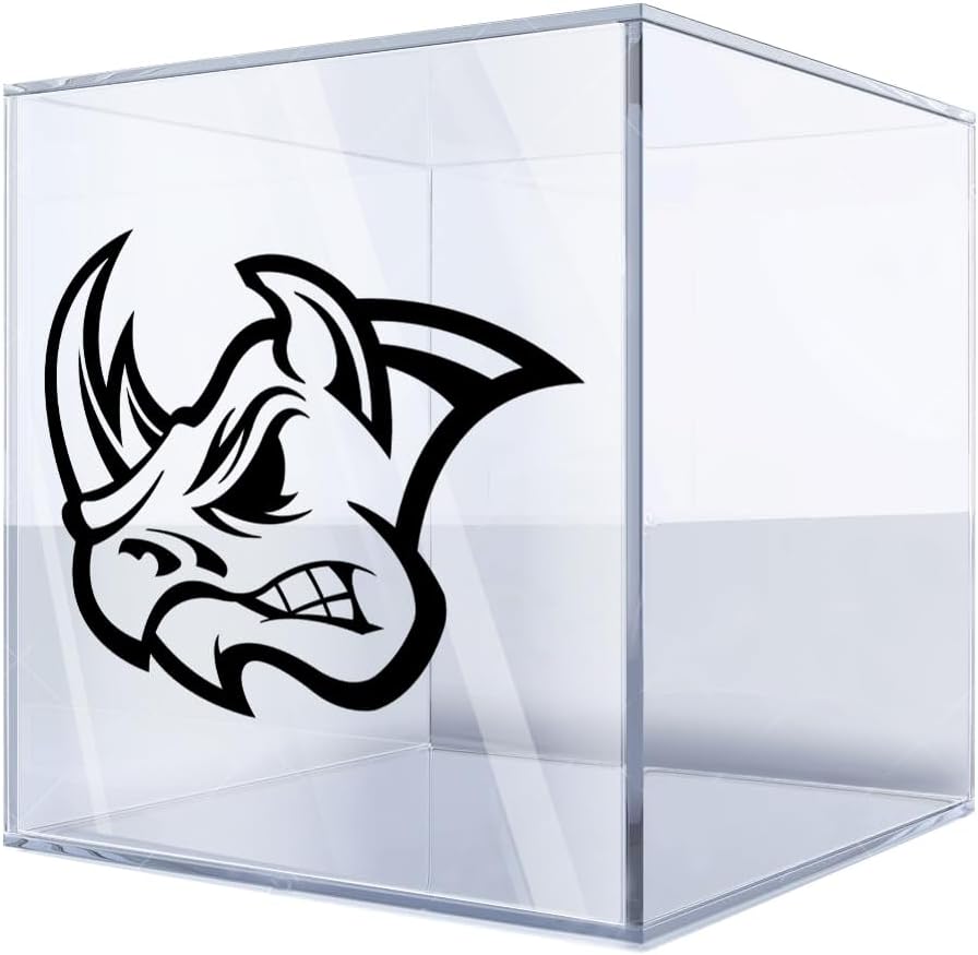 Animals Earth Stickers Sticker Angry Rhino (9 X 6.3 Inch) X9487 Size: 5 X 3.5 Inches Black