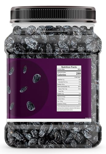 Image of Kitchen Jungle Seedless Black Raisins - 1 KG Jar Pack | Dry Grapes Kali Kishmish Dry Fruits