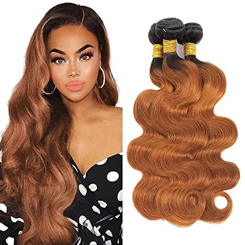 Brown Bundles 1B30 Body Wave Bundles Bundle For Women Ombre Bundles 8a Grade 100% Unprocessed Virgin Hair Tow Tone Hair Budnles Long Hair Bundle 26 28 30 Inch