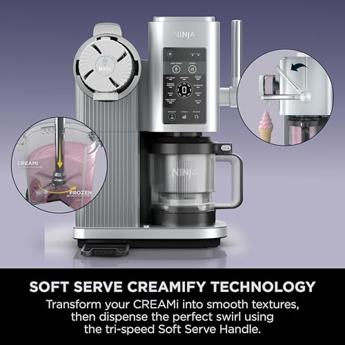 Ninja CREAMi Scoop and Swirl Soft Serve and Ice Cream Maker with 2x Tubs, 13 Functions, Makes Ice Cream, Soft Serve, Gelato, Sorbet, Milkshakes and More, Mix-In Option, Platinum Silver, NC701UK - Image 14