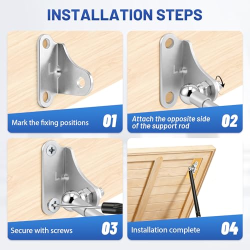 2 Stück Gasdruckfeder 500mm 445N/45Kg,L-Förmigen,Gasdruckdämpfer,Stoßdämpfer Für Werkzeugkasten Wohnmobil,Kastendeckel, Aufbewahrungsbox Deckel,Schwere Schranktüren, Wohnmobilluken Und Dergleichen