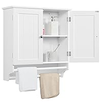 Yaheetech Mobile Bagno da Parete Pensile Sospeso Armadietto Armadio con 2 Ante e Ripiano