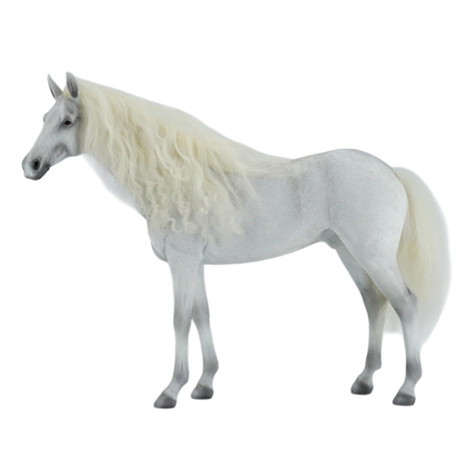 YXCQHZM Horse Model Figurine Realistic White Horse Figurine Horse Model Figurine Realistic White Horse Statue (B)