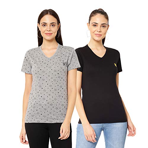 Image of Mack Jonney Regular Fit Women Tshirts(Pack of 2-MACK632565)