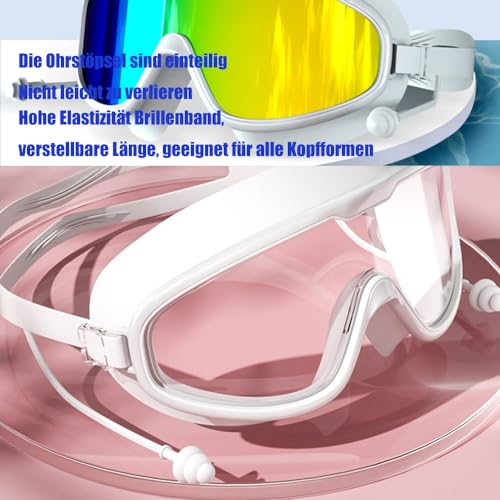 Lunettes de natation panoramique adulte pour nager sans buée en mer ou bassin