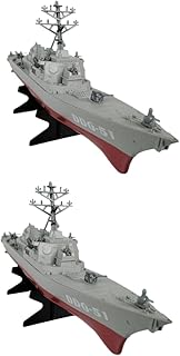 TOYANDONA 2 Peças Modelo Destruidor Meninos Quarto Decoração Transportador Navio De Guerra Brinquedo Navio Da Marinha Figuras De Ação De Mísseis Modelos Para Construir Navios Instantâneos