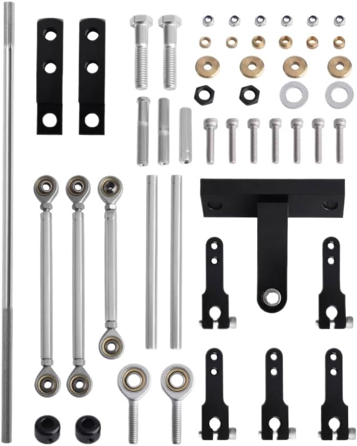Adjustable Dual Side Mount Carburetor Linkage Kit Compatible With Tunnel Ram Applications