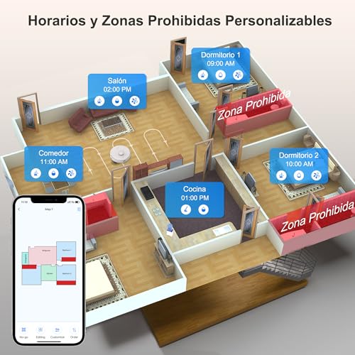 AIRROBO GT21 Robot Aspirador y Fregasuelos con Mopa: Robot-Aspirador Navegación láser | 3.5L Base de Autovaciado | Inteligencia Artificial | Evita Objetos | 180 min Autonomía | Control App/WiFi AIRROBO GT21 Robot Aspirador y Fregasuelos con Mopa: Robot-Aspirador Navegación láser | 3.5L Base de Autovaciado | Inteligencia Artificial | Evita Objetos | 180 min Autonomía | Control App/WiFi