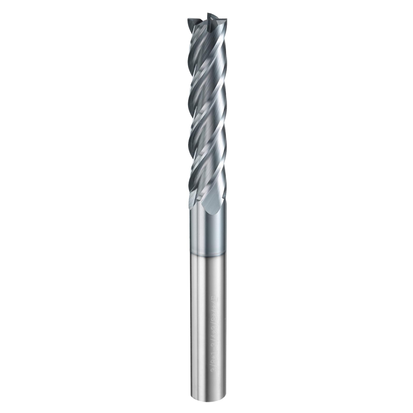 Hardened Steel End Mill HARFINGTON Carbide Square Nose End Mill - 7/16" 4 Flute TiAlN Coated For Hardened Steel Carbide Square End Mill
