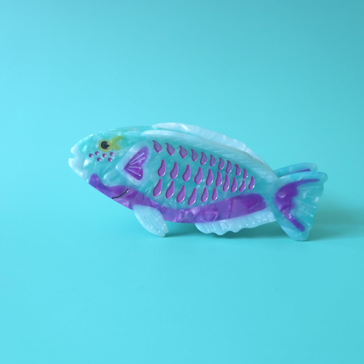 Novelty Parrotfish Hair Clips,Acetate Animal Hair Clip,Fancy Fish Claw Clips for Women