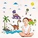 Arquiel Pegatinas Pared de Dinosaurio Pegatinas de Pared Animales de Árbol de Coco Vinilos de Pared Decorativos para Niños Dormitorio Infantil Salon de Estar Baño Sala de Juegos