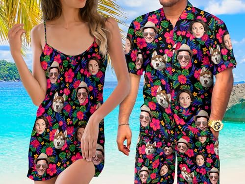 Personalized Hawaiian Shirt with Photo, Custom Hawaiian Shirt with Face, Custom Button Up Shirts for Men 13