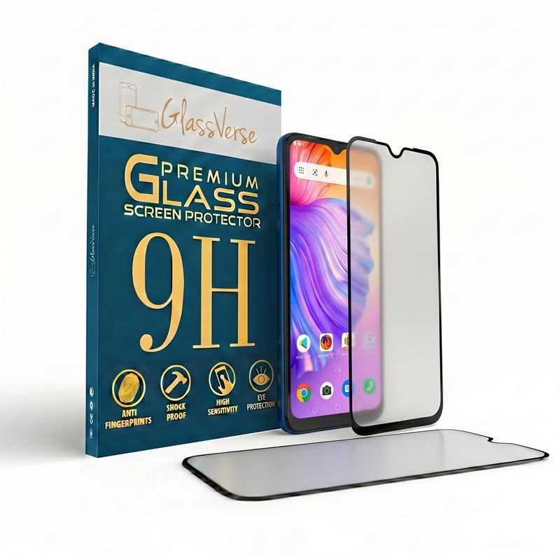 Image of GlassVerse D+ Matte Tempered Glass With 18H Hardness For Tecno POP 5 LTE (Pack Of 2) with Free Installation Kit Full screen Coverage - 6.52 inch