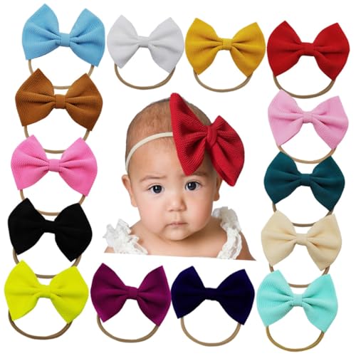 Bandeaux pour bébé bowknot pour fêtes : 20 accessoires cheveux colorés fille et garçon