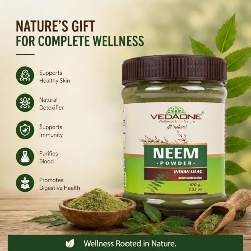 Image of USDA Organic Neem Powder - 100g For Skin And Overall Wellness - Pack of 3