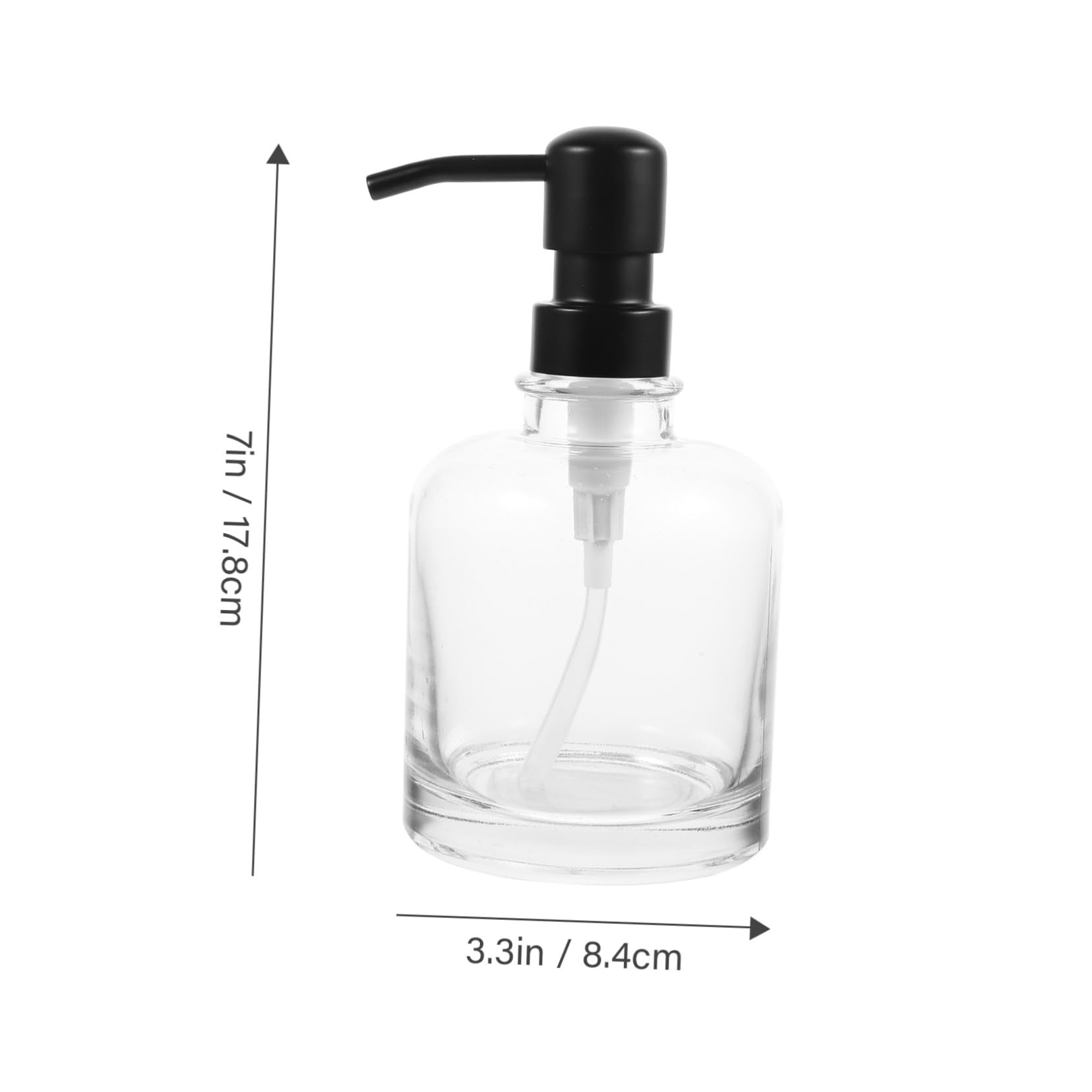 Artibetter 2piezas Botella con Bomba de Acero Inoxidable Transparente Dispensador de Champú Reutilizable para Baño Botella de Jabón Vacía con Bomba para Baño