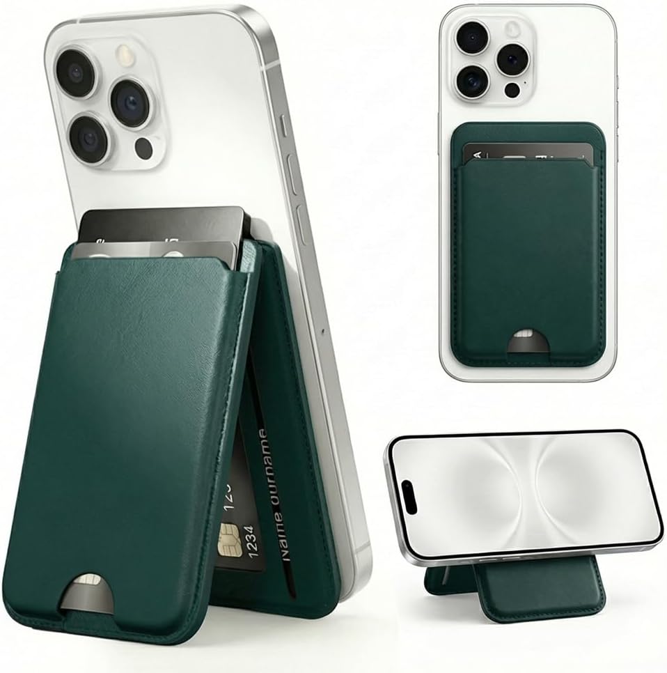 Magnetic Wallet Case Compatible with MagSafe, with Smart Tracking, RFID-Blocking, Strong Magnetic Phone Case Wallet Stand Adjustable for iPhone 17/16/15/14/13/12 Series, Blue