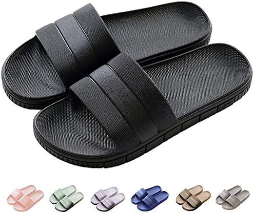 Badeschuhe Herren Damen, Bequeme Hausschuhe Badelatschen Slippers | Sommer Slide Pantoletten Unisex Einfarbig rutschfest Indoor/Outdoor für Bad, Dusche, Pool und Strand
