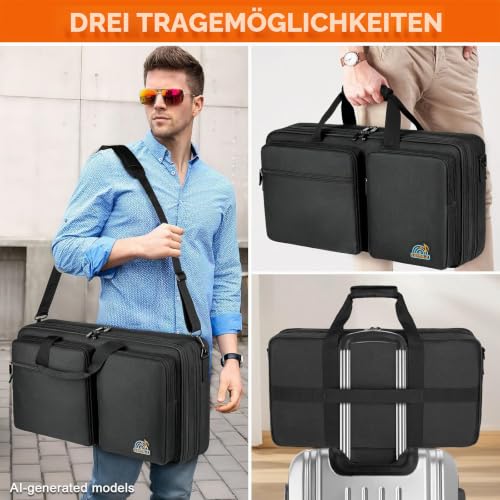 DJ Controller Tasche kompatibel mit Pioneer DDJ-FLX4/DDJ-REV1/DDJ-400/DDJ-SB3/DDJ-RB,Gepolsterte Aufbewahrungstasche für DJ-Controller,passend für Numark Mixtrack Pro FX/Platinum FX/Roland DJ-202