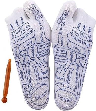 Avenn Reflexology Socks with Trigger Point Massage Tool, Acupressure Socks for Foot Massage, Acupuncture Socks with Tool for Women and Men