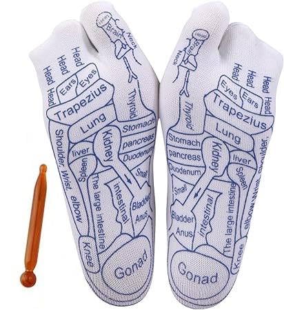 Avenn Reflexology Socks with Trigger Point Massage Tool, Acupressure Socks for Foot Massage, Acupuncture Socks with Tool for Women and Men