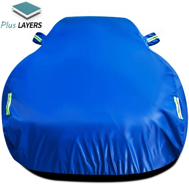 Waterproof Car Cover for Audi A3 8L 3-Door Attraction/Ambition 1996-2006, All Weather Protection Car Covers, Anti Hail Rain Snow Wind Dust UV Proof, Breathable Oxford Auto Covers