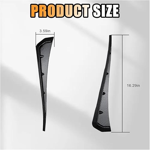 Miniatura 2 de 2 tiras de decoración para guardabarros laterales de automóvil, accesorios exteriores con textura de fibra de carbono, rejilla de orificio de