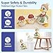 HOLA Baby Toys 6-12 Months Musical Dancing Duck Toy Set with Mama and Babys Tummy Time Toys, Crawling and Interaction Modes 1 Year Old Girl Boy Baby Stocking Stuffers