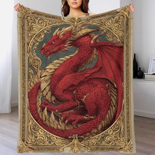 Couverture Red Dragon 3D la solution peluche douce et chaude