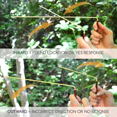 Powder Coated Brass Dowsing Rods with Smooth Movement for Tracing Spiritual Energy Chi, Ghost Hunting, Water Divining, Finding Gold, Locating Lost Items or Answering Questions! (RED) - Image 5