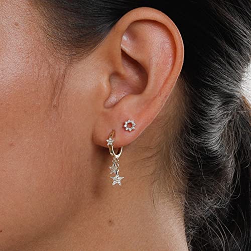 Boucles d'oreilles en argent 925 et oxydes de zirconium pour femme raffinée - 2