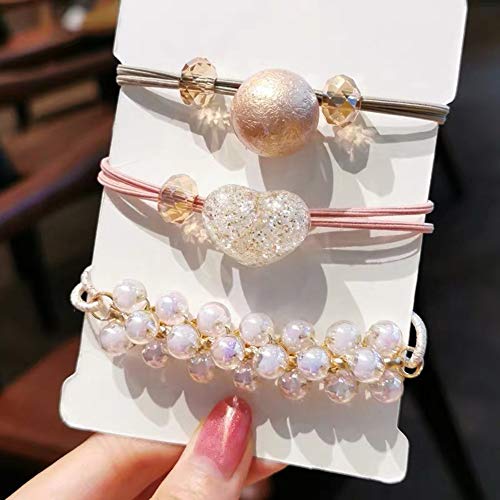 Colorido 3 pçs/set doce bola bola frisada de cabelo jateada anel ring corda mulheres rabo de cavalo