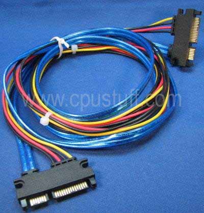 Cable Extensión SATA 22Pin Macho a Macho 12 pulg