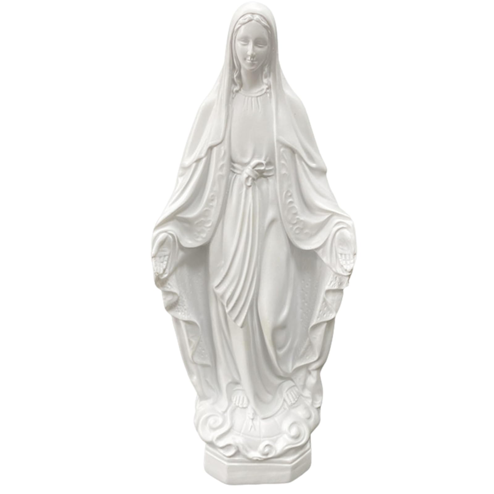 Pesoncarl Virgin Mary Statue Lifelike Praying Mother Mary Statue Resin Standing, Symbol of Peace for Home, Suitable for Baptisms and Religious Holidays Home Hallway Decor, Style 2